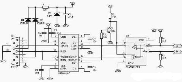 RS232接口的定義 安徽得潤電氣技術有限公司，主營：高低壓開關柜，高低壓無功補償柜，消弧消諧設備，自動化控制系統(tǒng)柜  全國統(tǒng)一客服熱線：400-0551-777