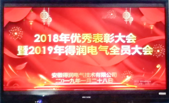 祝賀得潤(rùn)電氣2018年度總結(jié)大會(huì)暨2019年工作計(jì)劃大會(huì)圓滿完成